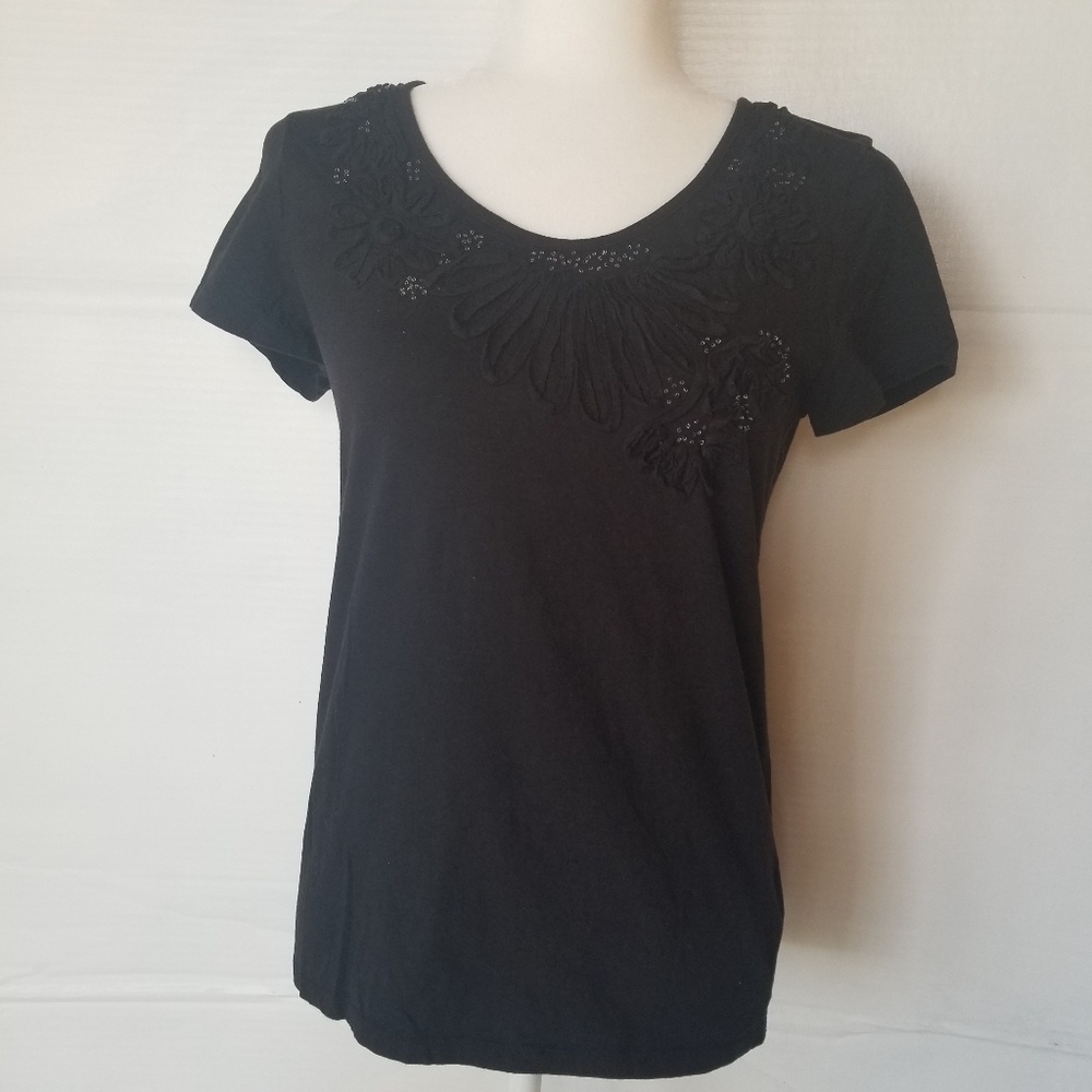 WHITE STAG WOMENS BEADED DETAIL BLOUSE